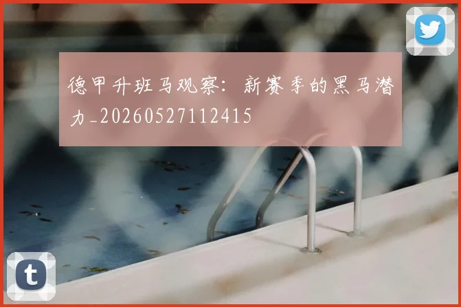 德甲升班马观察：新赛季的黑马潜力_20260527112415